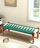 Ikiriya Hamilton Sheesham Wood Vintage 3 Seater Maachi Bench / Charpai / Khatiya / Rajasthani Traditional Settees / Recamiers in Green & White Rope Canning