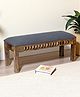 Ikiriya Milford Sheesham Wood Accent 3 Seater Bench / Settees / Recamiers in Anchor Grey Fabric