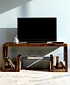 Ikiriya Allen Sheesham Wood Minimalist TV Entertainment Unit / Wooden Cabinet / Display Unit for TV upto 55 inch in Provisional Teak Finish