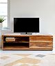 Ikiriya Allen Sheesham Wood Contemporary TV Entertainment Unit / Wooden Cabinet / Display Unit for TV upto 70 inch in Teak Finish