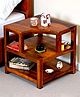 Ikiriya Aural Sheesham Wood Contemporary Bedside Table/ End Table / Tea Table / Sofa Table/ Corner Table / Small Table/ Side Rack in Pine Finish (Lgo)