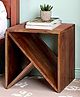 Ikiriya Noah Sheesham Wood Contemporary Bedside Table/ End Table / Tea Table / Sofa Table/ Corner Table / Small Table/ Side Rack in Natural Teak Finish