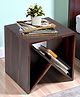 Ikiriya Noah Sheesham Wood Contemporary Bedside Table/ End Table / Tea Table / Sofa Table/ Corner Table / Small Table/ Side Rack in Dark Walnut Finish