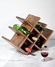 Ikiriya Kassel Sheesham Wood Accent Wine Rack in Teak Finish for upto 8 bottles