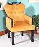 Ikiriya Arista Sheesham Wood Accent Maharaja Chair / Relaxing Chair / Lounge Chair in Yellow Velvet Upholstery