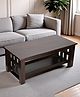 Ikiriya Blairs Sheesham Wood Accent Rectangle Coffee Table / Center Table / Sofa Table in Dark Walnut Finish
