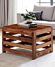Ikiriya Kingsville Sheesham Wood Contemporary Square Coffee Table / Center Table / Sofa Table in Natural Teak Finish