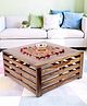 Ikiriya Kingsville Sheesham Wood Contemporary Square Coffee Table / Center Table / Sofa Table in Teak Finish