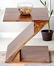 Ikiriya Berlin Sheesham Wood Contemporary Rectangle Bedside Table/ End Table / Tea Table / Sofa Table/ Corner Table / Small Table/ Side Rack in Teak Finish