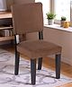 Ikiriya Newport Sheesham Wood Accent Dining Chair in Taupe Brown Velvet Upholstery with Extra Dark Mahagony Finish
