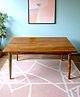 Ikiriya Oakmont Sheesham Wood Contemporary Dining Table in Teak Finish