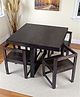 Ikiriya Kingston Sheesham Wood Accent 4 Seater Dining Table Set in Dark Mahagony Finish