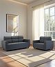 Ikiriya Dayton Solid Wood Contemporary 3 2 Seater Sofa Set in Anchor Grey Fabric Upholstery