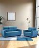 Ikiriya Dayton Solid Wood Contemporary 3 2 Seater Sofa Set in Teal Blue Fabric Upholstery