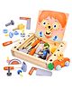 NEGOCIO Portable Montessori Toy With Storage Box and Gears Wooden Toy for Kids- Pack of 1- Color May Vary