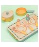 NEGOCIO Mini Modern Style Wooden Kitchen Set Preschool Use Food Pretend Play Toy With Wood for Outdoor Activities- Pack of 1- Color May Vary