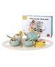 NEGOCIO 15pcs Afternoon Wooden Tea Party Set Learning Role Play Fun Dessert Food Kid Playset Interactive Simulation Tea Cup Toy- Pack of 1- Color May Vary
