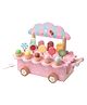NEGOCIO Premium Wood Pretend Play Food Store Counter Shop Truck Wooden Ice Cream Toys for Kids- Pack of 1- Color May Vary