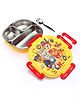 SKI Plastoware Disney Paw Petrol Insulated 3 Grid Bento Lunch Box with Stainless Steel Inner & Steel Spoon Yellow - 450 ml