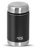 Jaypee Plus Vacuum Insulated Food Jar with Bag & Spoon| Hot and Cold Thermal Flask | Double Walled Scratch Resistant | 550 ml, Black