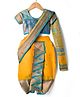 Bhartiya Paridhan Silk Woven Half Sleeves Saree & Blouse with Embroidery - Yellow
