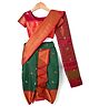 Bhartiya Paridhan Silk Woven Half Sleeves Saree & Blouse with Embroidery - Green