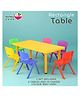 eHomeKart Rectangle Kids Table Set of 2 with 10 Chairs  Two Plastic Study Table for Home or School (48