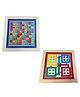 Enorme 2-in-1 Ludo and Snake & Ladder Travel-Friendly Wooden Frame Board Game with Playing Pieces & Dice Fun Indoor Game for Kids & Adults