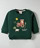 Ollypop Looper Knit Full Sleeves Sweatshirts With Farming Print & Embroidery - Green