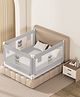 Kids Station Baby Bed Rail Guard for Kids Safety - Portable and Adjustable Height - Sturdy - Foldable 3 Side Bed Protector for Newborn - Baby Safety Product -(3 Side, Grey) Premium
