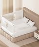 Kids Station Baby Bed Rail Guard for Kids Safety - Portable and Adjustable Height- Foldable 2 Side Bed Protector for Newborn - Baby Safety - (2 Side, White) Premium