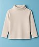 Zero Knit Full Sleeves Solid Color Winter T-Shirt - Beige