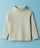 Zero Knit Full Sleeves Solid Color Winter T-Shirt - Light Green