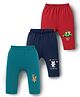 Zero Interlock Knit Full Length Lounge Pants With Animal & Vehicle Print Pack of 3 - Teal Blue Red & Navy Blue