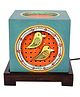 AAKRITI ART CREATIONS Table Lamp Handcrafted in Wood with Blue Fly Bird motif