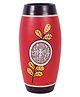AAKRITI ART CREATIONS Ruby Blossom Terracotta Barrel Vase