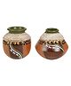AAKRITI ART CREATIONS Coco-C Jute embellished Earthen Brown Pots - So2