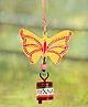 AAKRITI ART CREATIONS Yellow Butterfly Wind Chimes for Home Decor