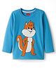Babyhug 100% Cotton Knit Full Sleeves T-Shirt with Squirrel Graphic - Light Blue
