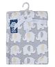 Big Softies Coral Fleece Baby Blanket-Grey| Super Soft| For Unisex 0-36 months| Design-Elephant