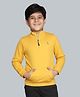 Plum Tree 100% Cotton Knit Full Sleeves Deer Printed Light Winter Sweatshirt - Mango