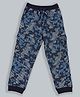 Plum Tree Cotton Knit Dot Camouflage Printed Cargo Pocket Jogger Pants - Navy Blue