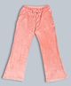 Plum Tree Premium Velour Knit Solid Wide Legged Pants - Light Peach