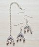 Pretty Ponytails Navratri Theme Silver Plated Rajasthani Style Floral Designed Oxidized Jewellery Set - Silver