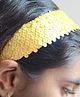 Pretty Ponytails Sequin Embellished Headband -  Yellow