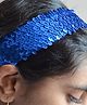 Pretty Ponytails Sequin Embellished Headband - Dark Blue