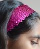 Pretty Ponytails Sequin Embellished Headband - Dark Pink