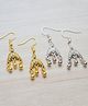 Pretty Ponytails Navratri Theme Set Of 2 Gold & Silver Plated Ghungroo Embellished  Rajasthani Style Drop Ear Rings - Golden & Silver