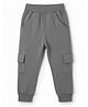 Funkrafts Looper Knit Solid Cargo Joggers  - Grey