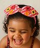 CHOKO Navratri Theme Bow Applique Detailed Mirror Work & Beads Embellished Headband - Pink Yellow & Orange